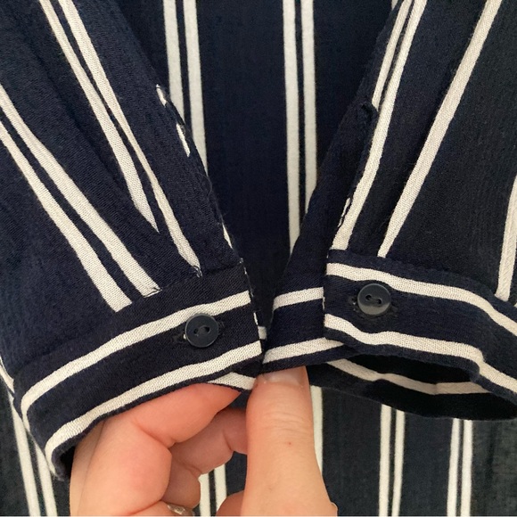 Zara trf Blu and white striped top - Picture 4 of 7